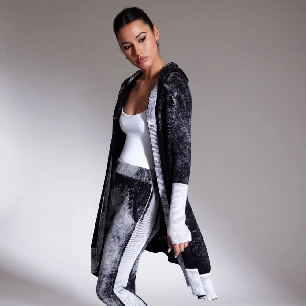 Blanc Noir Black and Gray Hoodie